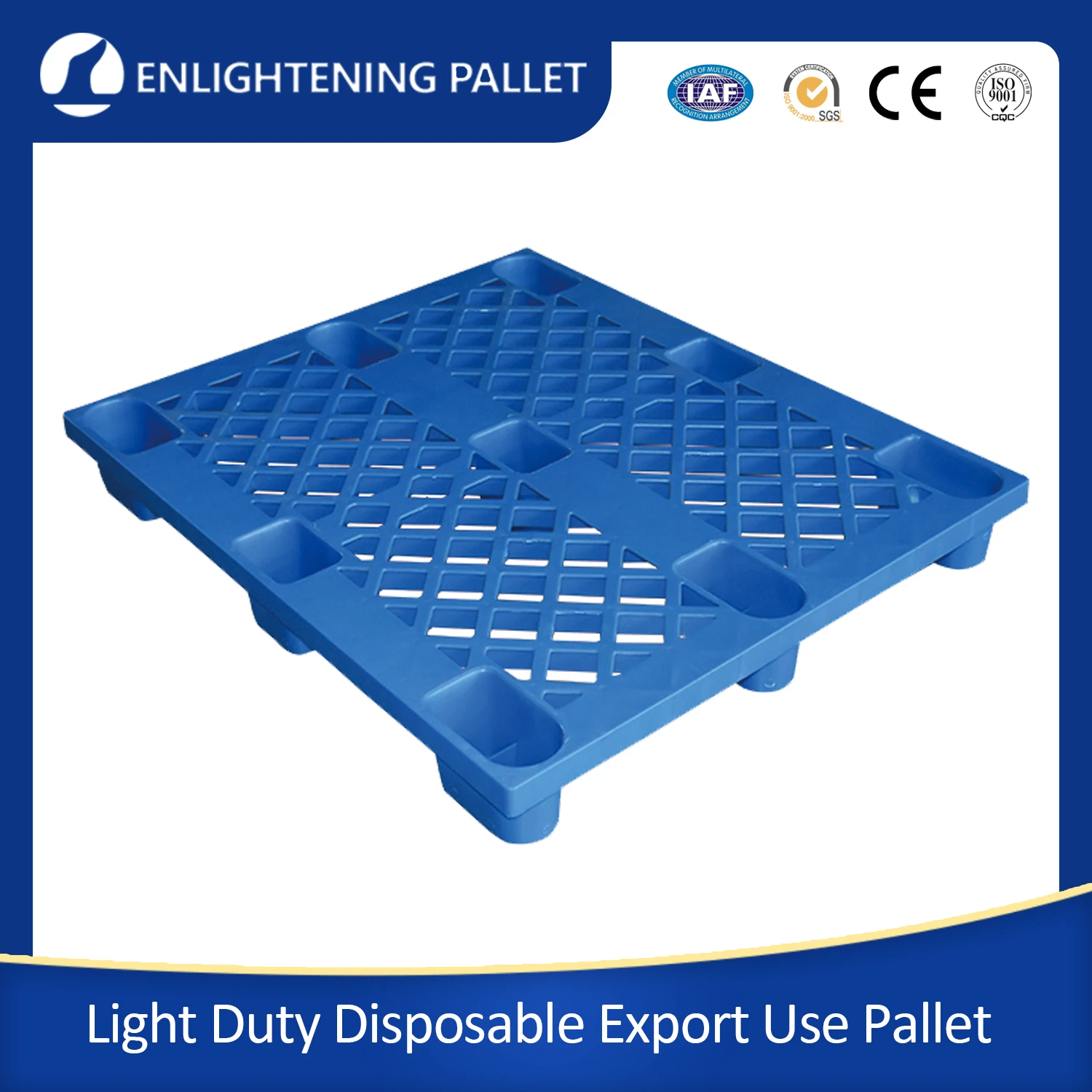 Heavy Duty Load Warehouse Rice Stacking Pallet Large Plastic Pallet with Double Beam 1200x1000x150 for Big Bag