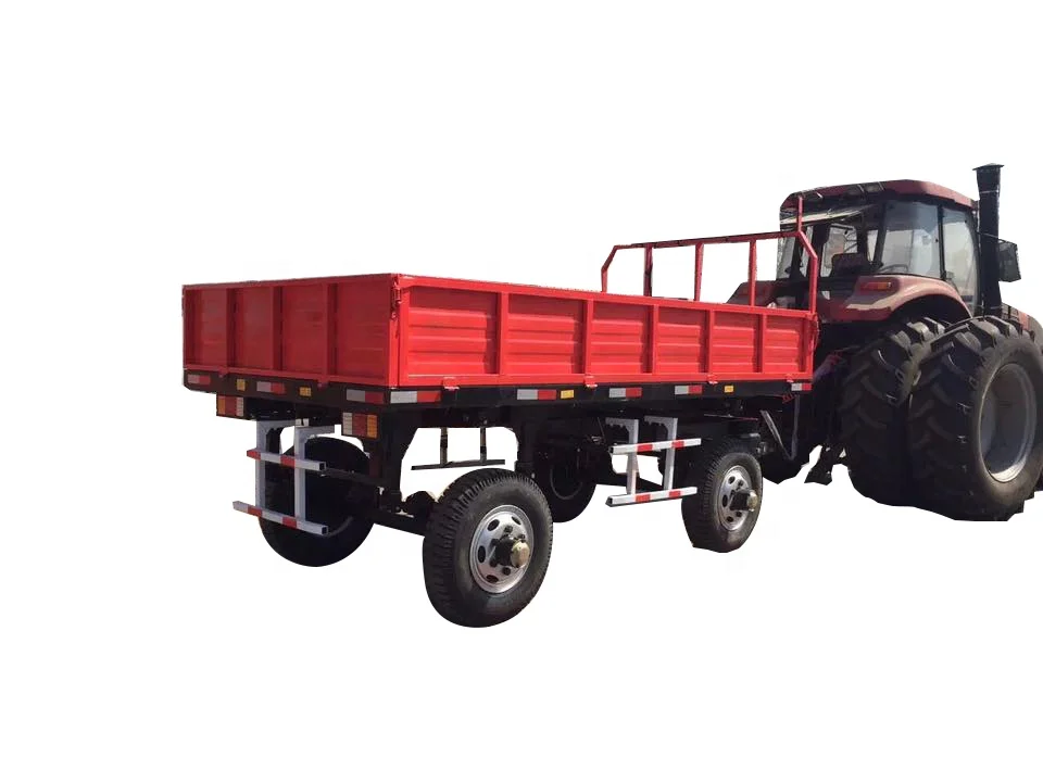 Tractor Equipment Loading 7 Tons 4 Wheels Farm Trailer for Sale