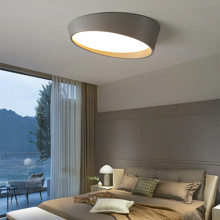 Minimalist Designer Ceiling Light Circular LED Diagonal Modern Nordic Study Pendant Light