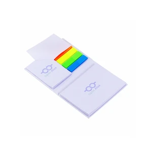 Custom Logo Kraft Sticky Notepads with Ruler Set Self-Adhesive Offset Paper for School Promotion Branded Notepads