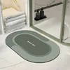 Tapis de bain en terre de diatomée - Morandi ovale vert clair