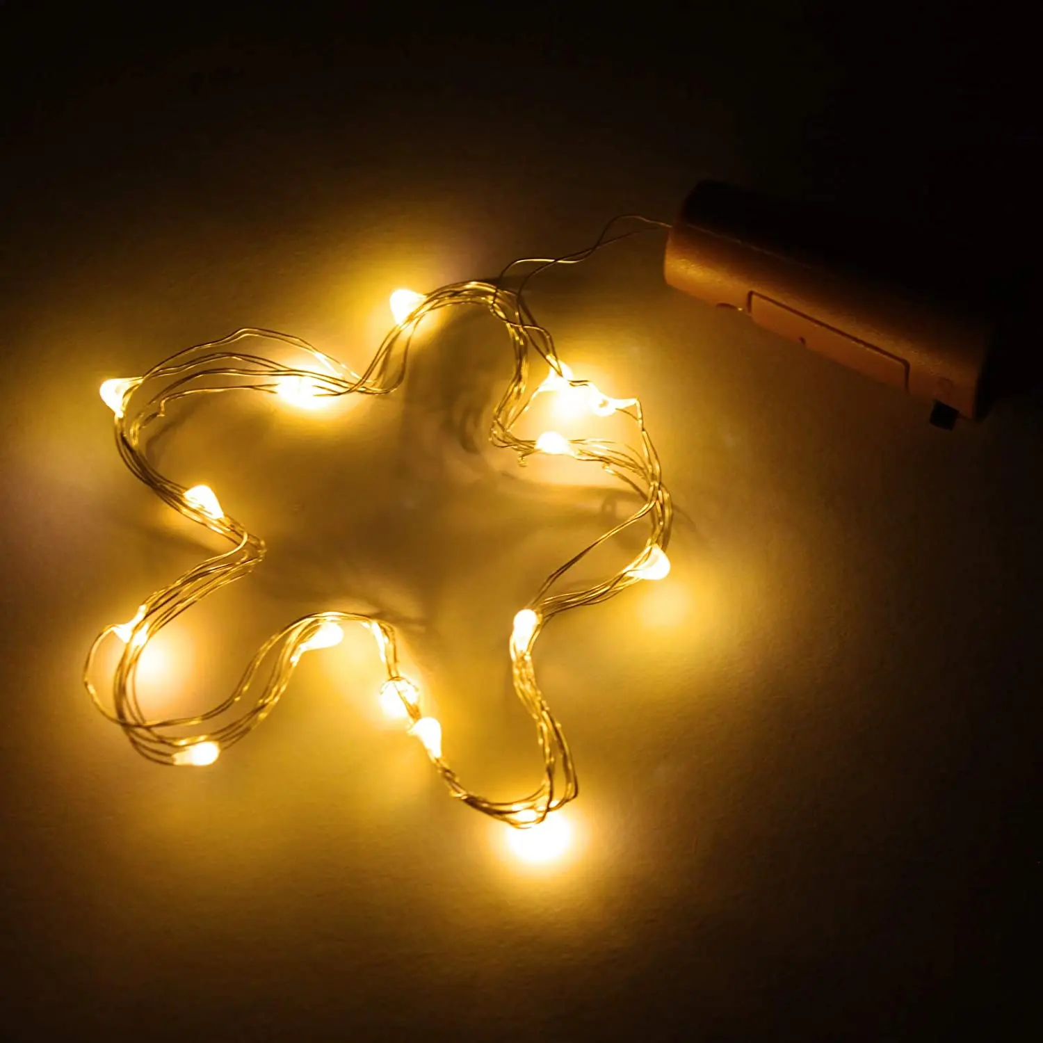 10 LED 1M ワインボトルライト コルク付き 太陽光発電式 フェアリー 