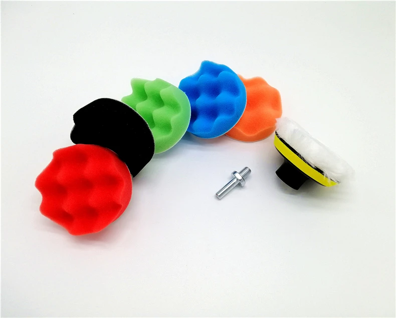 2019 Горячая продажа 3 дюймов поролоновые автомобильные колодки наборы Губка Полировка Инструмент Наборы 8 pack