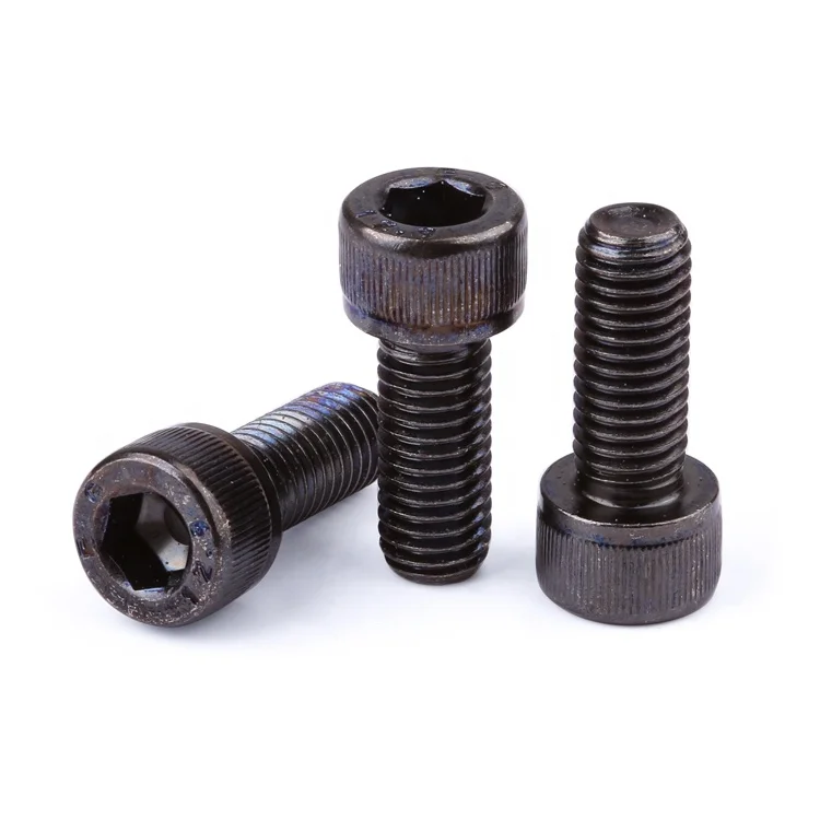 Chinese factory hexagon socket head screws DIN912 high strength black nickel plated socket head bolts grade12.9 screws