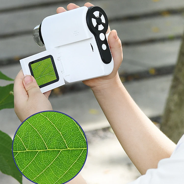 Student Handheld 4K Microscope Camera Children Portable Telescope Camrecorder Video Recorder Photograph Digital Camera for Kids