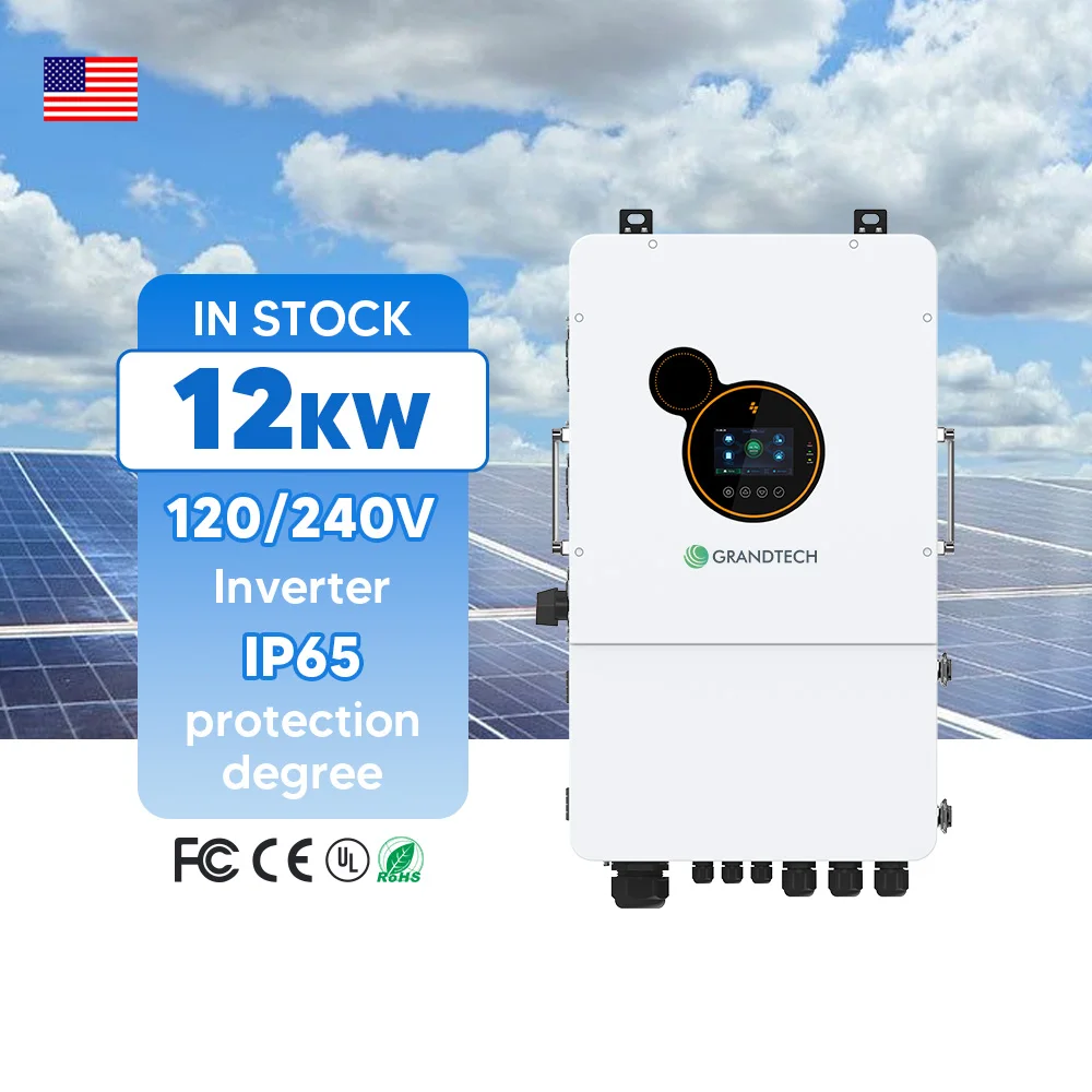 Stoc SUA: inverter solar on/off-grid cu dublu MPPT de 12000 W, inverter hibrid de 12 kW, cu dublă ieșire CA și funcție de paralelizare, conform standardului UL1741