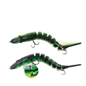 Eight Section Pike Barracuda 130mm Long-Cast Sinking Bait Lure ABS Bass Fishing Gear Hard Printed with Hooks Freshwater – Hard Lure – view 3