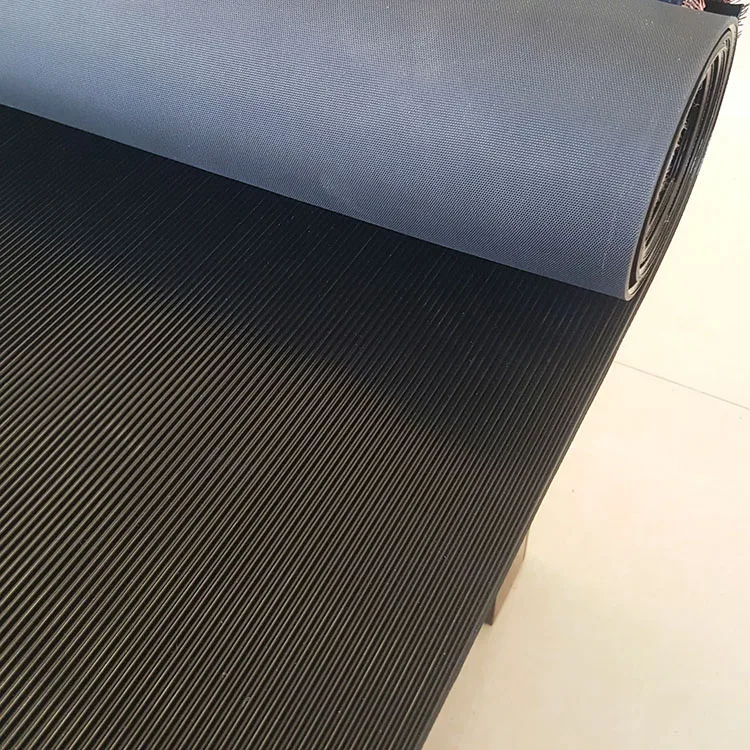 3-6mm fine stripe anti slip rubber flooring, View rubber flooring ...