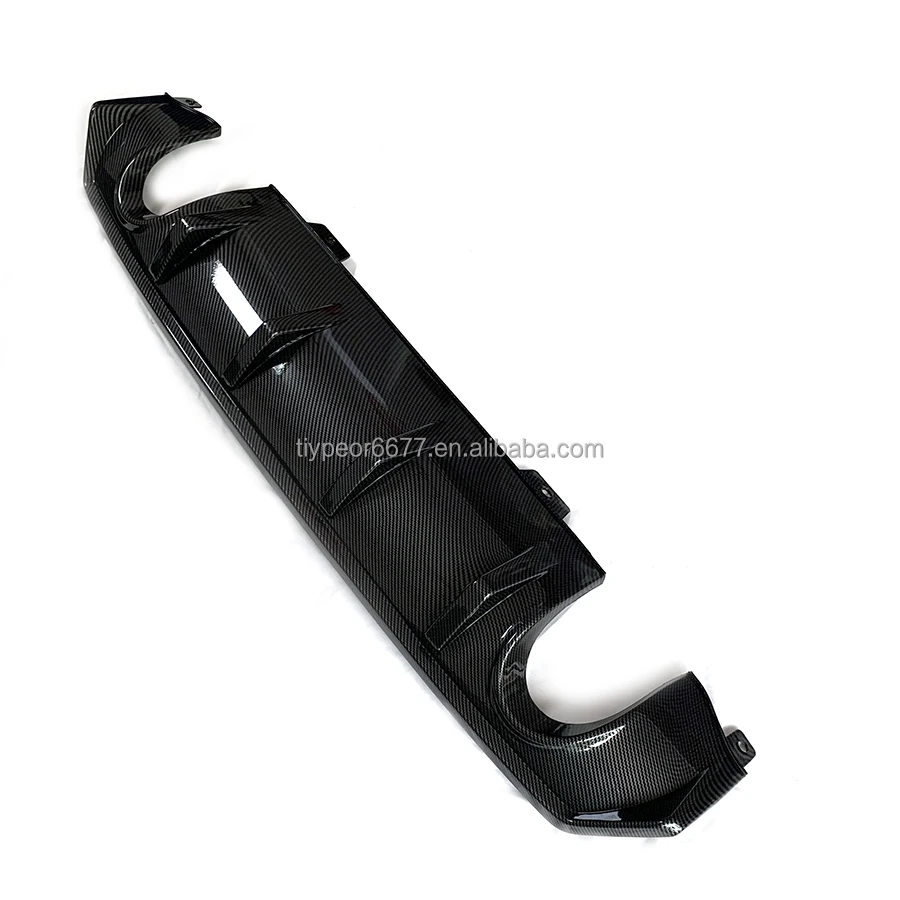 product tiypeor rear diffuser for infiniti q50 q50l 2014   2017 carbon look rear bumper lip diffuser rear tail diffuser spoiler body kit-6