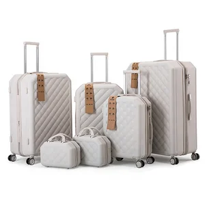 Factory Price High Quality 12/14/20/24/28/32" Trolley Travel bag  6pcs ABS unisex valise Luggage Sets wide handle suitcases
