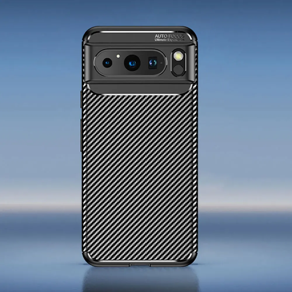 Real Carbon Fiber Phone Case For Google Pixel 8 Pro 7A 7 6A 6 5A 5G 5 Precision Hole Heat Sink Cases Luxury Tpu SJK139  Laudtec