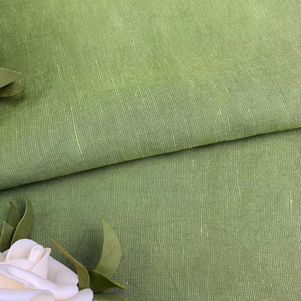 Высококачественная Экологически чистая льняная ткань с вымытым песком лиоцелл 60% Тенсел 40% смешанная комплект для платья и рубашки