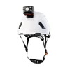 White Helmet with Headlamp