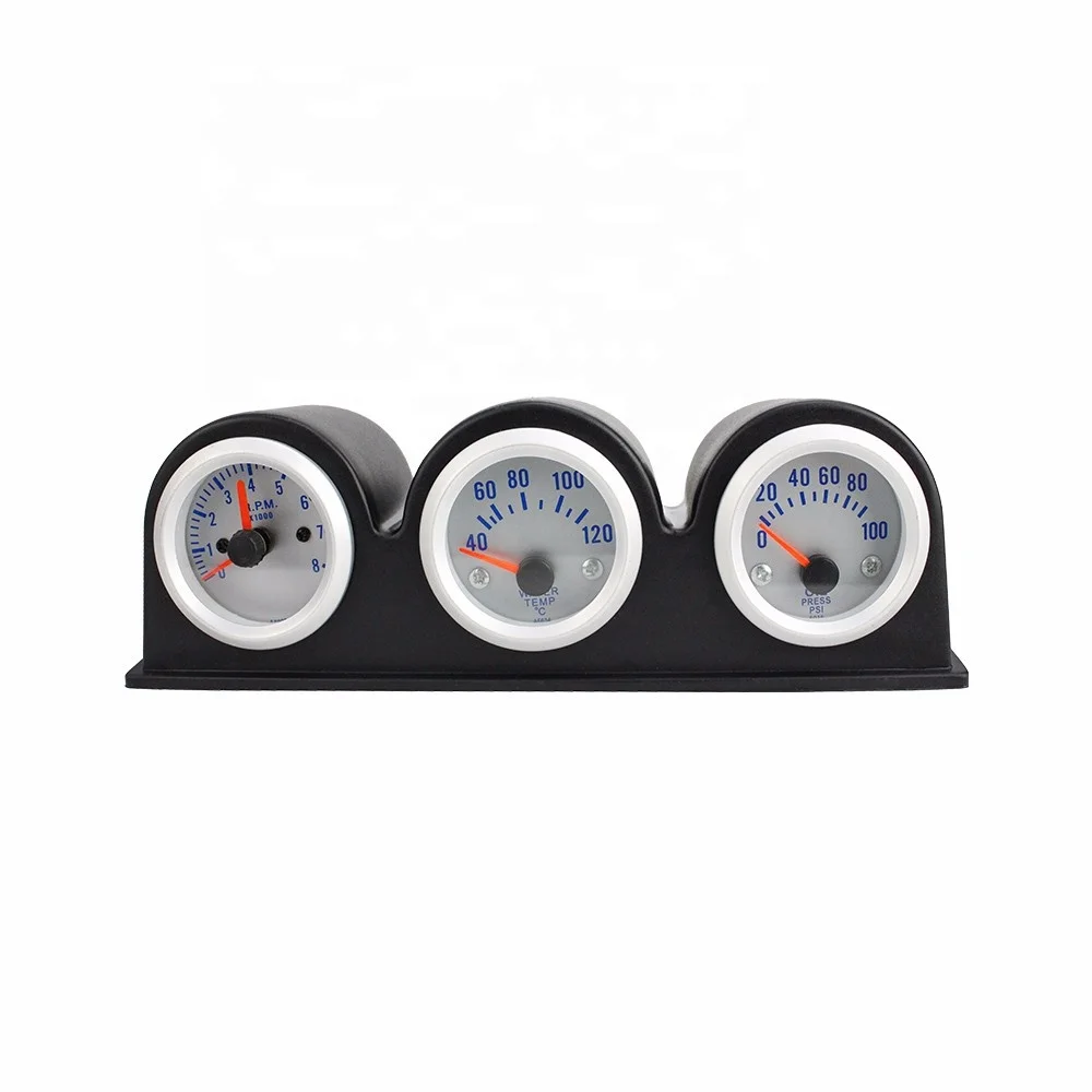 Auto Meter RPMメーター・オイルプレッシャー・水温計セット 2インチ52MMトリプルゲージキット タコメーター RPM 水温計 オイル