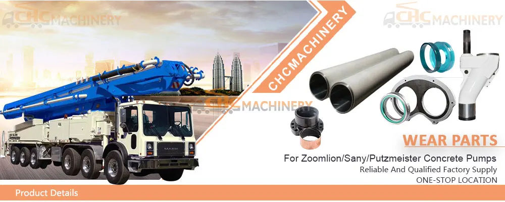 New OEM Concrete Pump Glasses Plate Wear Plate Zoomlion Concrete Pump Hopper Hardface Metal Carbide Models DN200/DN230/DN260 3