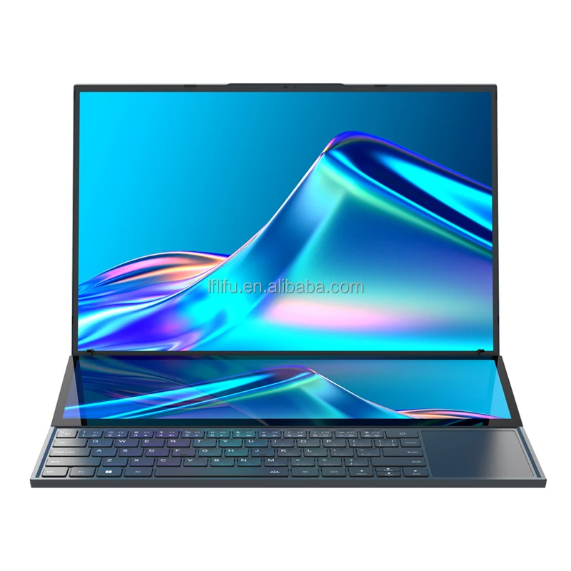 Cheapest Oem Two Screens 15.6 Inch 2 in 1 Touch Double Notebook Dual Screen Cheap Notebook Laptop Win 11 Double Screen Laptop
