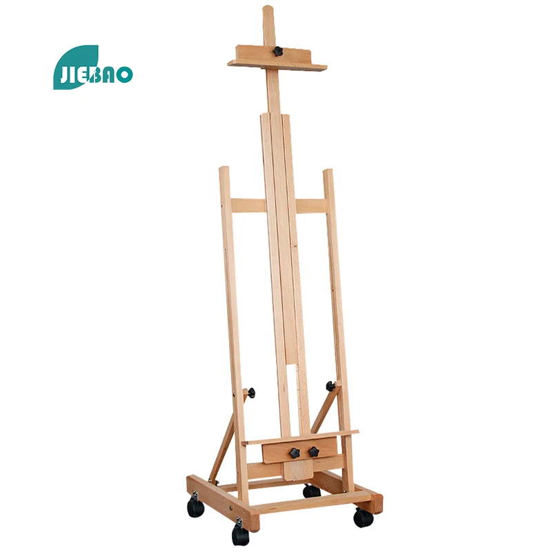 Оптовая продажа профессиональных высококачественных мастерских студийных напольных стоек для французского рисования Деревянные Художественные мольберты для рисования