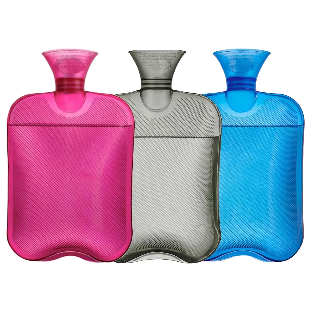 wholesale high-density pvc thickened explosion-proof warm hot water bag transparent knit cover
