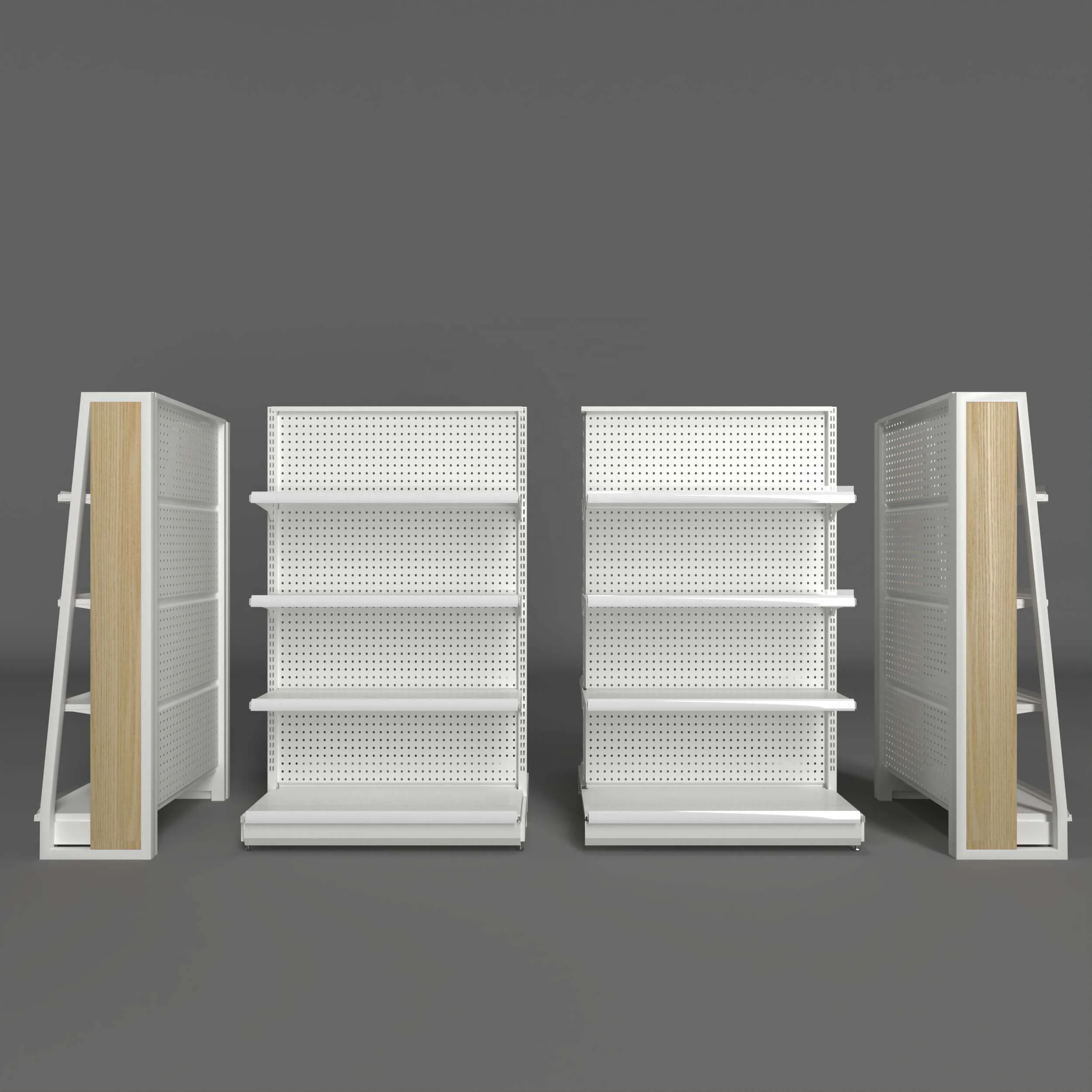 Alibaba.com: Runda Gondolas 2-3 tier supermarket shelves, used