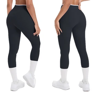 Women's High Quality Sexy High Waist Yoga Pants for Exercise Fitness Elastic Waist Closure Solid Pattern