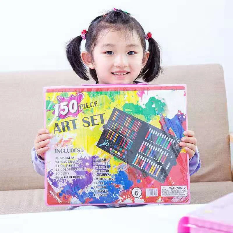 Набор для рисования акварелью детей 150 шт. разноцветная ручка цветная