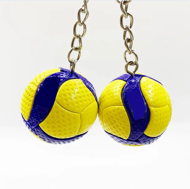 commercio all'ingrosso a buon mercato 3d di plastica di pallavolo  portachiavi mini volley
