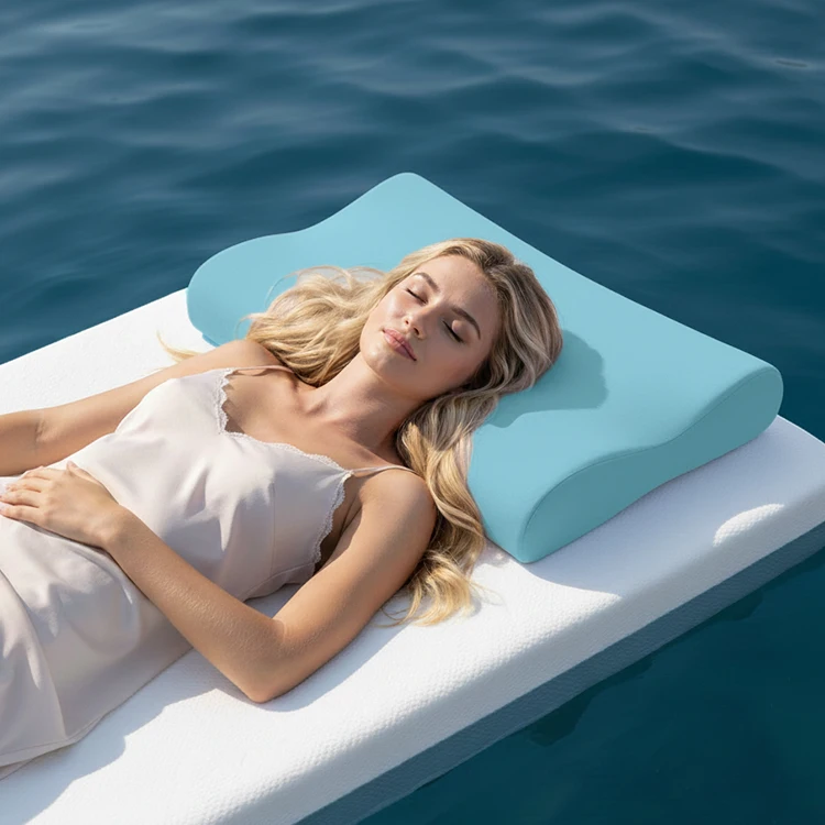 Ergonomic Orthopedic Memory Foam Pillow Modern Premium Contour Cervical for Neck Solid Pattern Manufacturer Wholesale