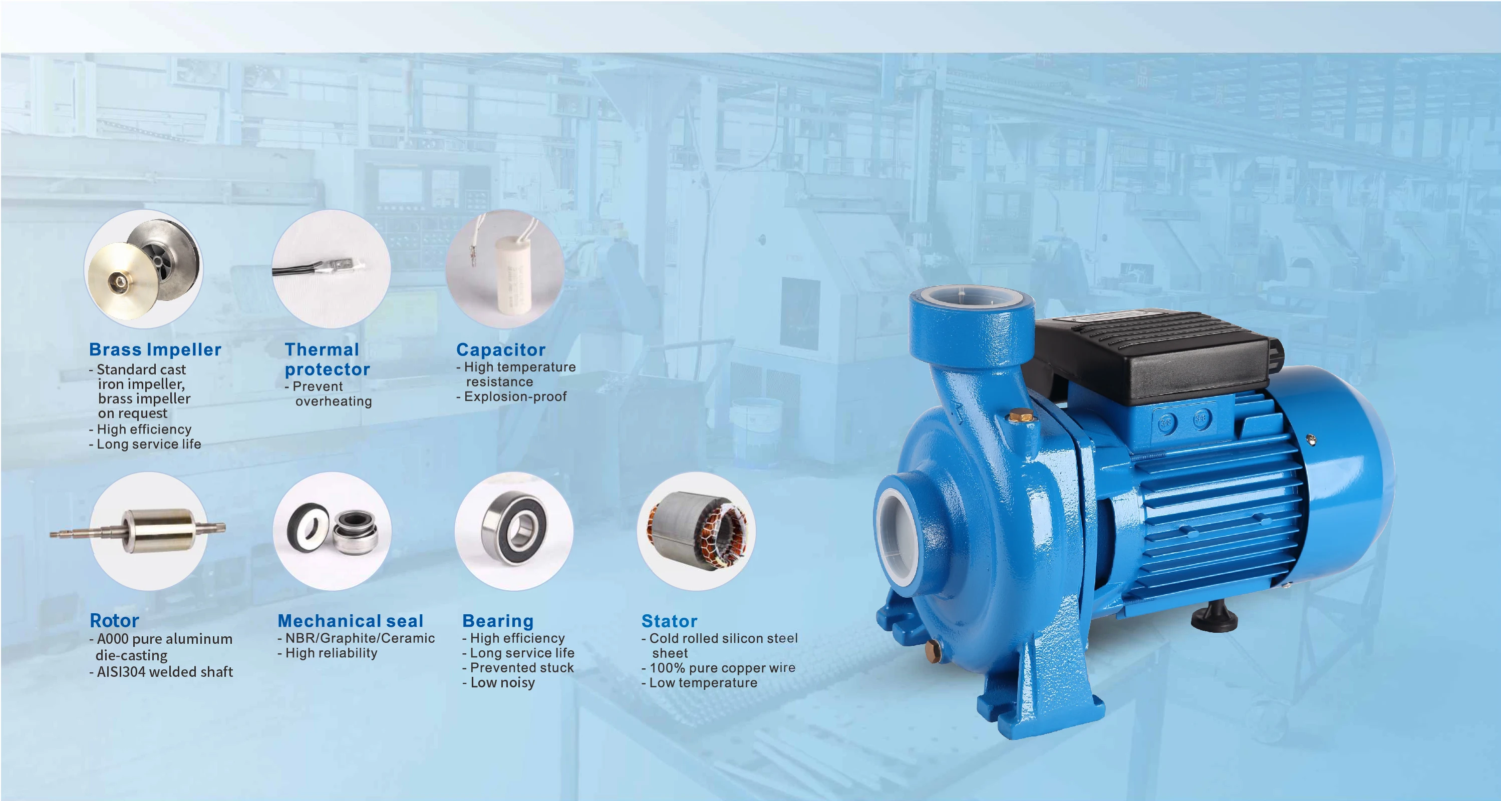 4HP 100% медный проволочный двигатель переменного тока Aground центробежный водяной насос для орошения