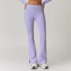 flare leggings purple