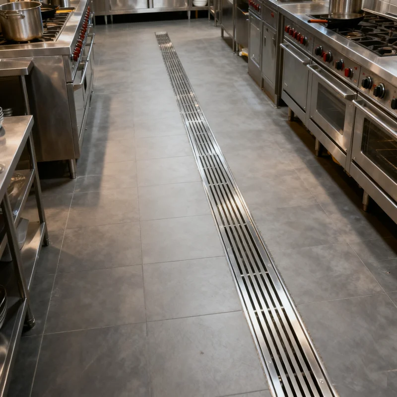 Kitchen drainage ditch