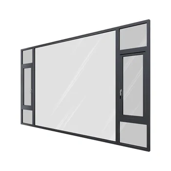 Stylish design ultra-thin profile aluminum alloy casement window Double-glazed aluminum alloy wire-fixed ultra-thin window