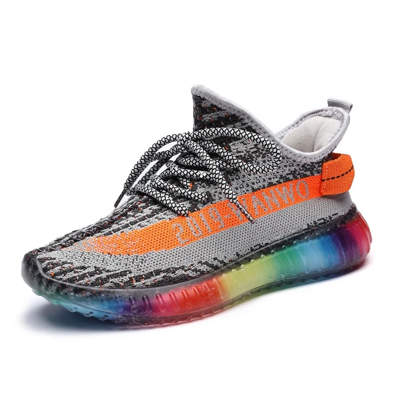 black rainbow yeezys