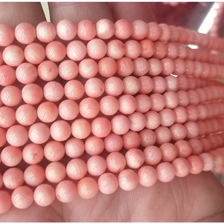 8mm Natural Japan Sea Pink Coral Gemstones Round Loose Beads 15" AAA 