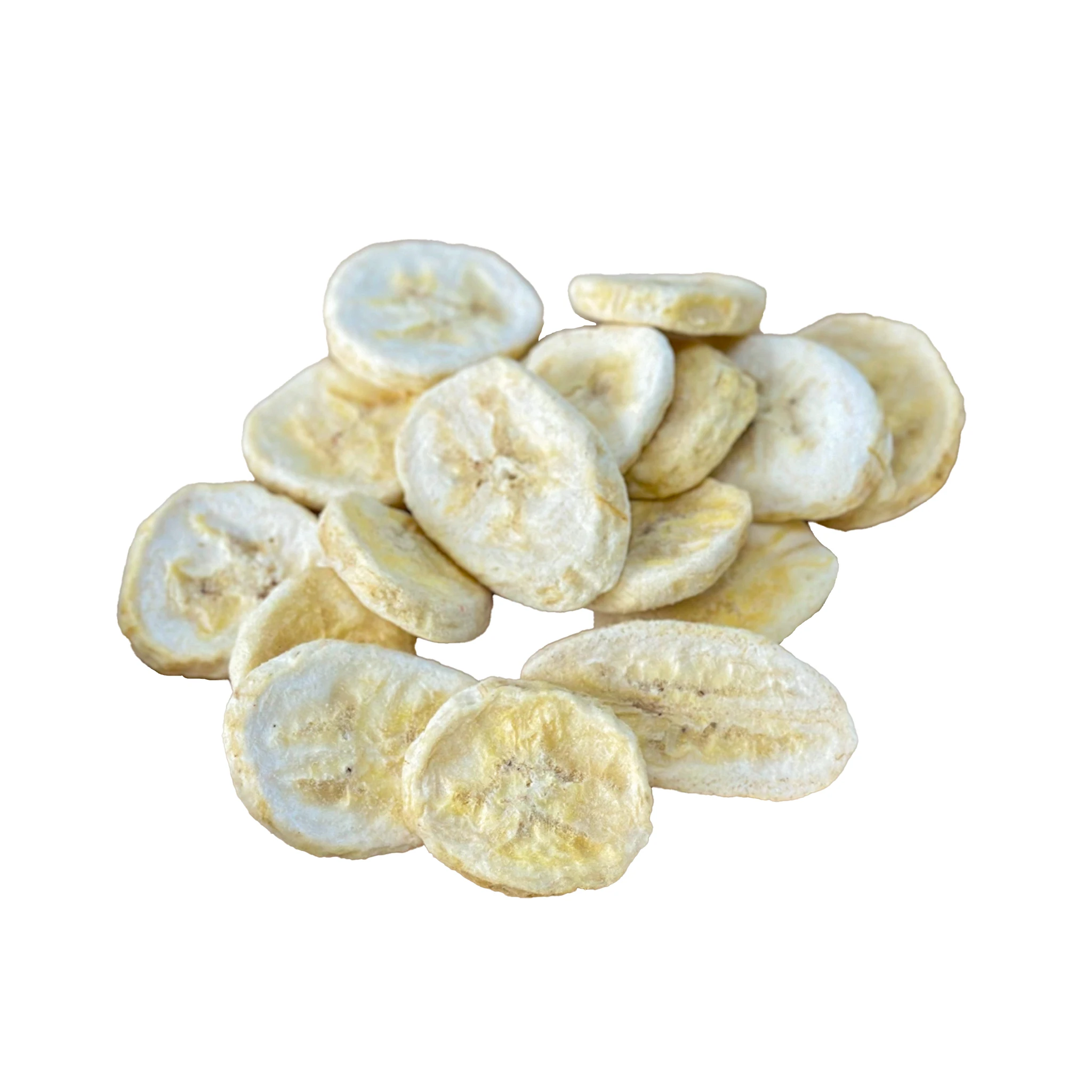 베이킹 및 요구르트용 바삭한 FD 바나나 칩/큐브, 비건 글루텐 프리 건강 스낵 저렴한 가격 냉동건조 바나나 스낵
