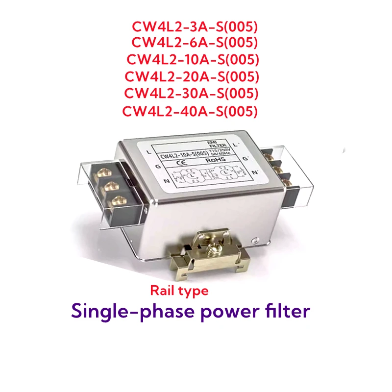 Single-Phase AC Power Filter 1pc CW4L2-10A-SRG AC 220C
