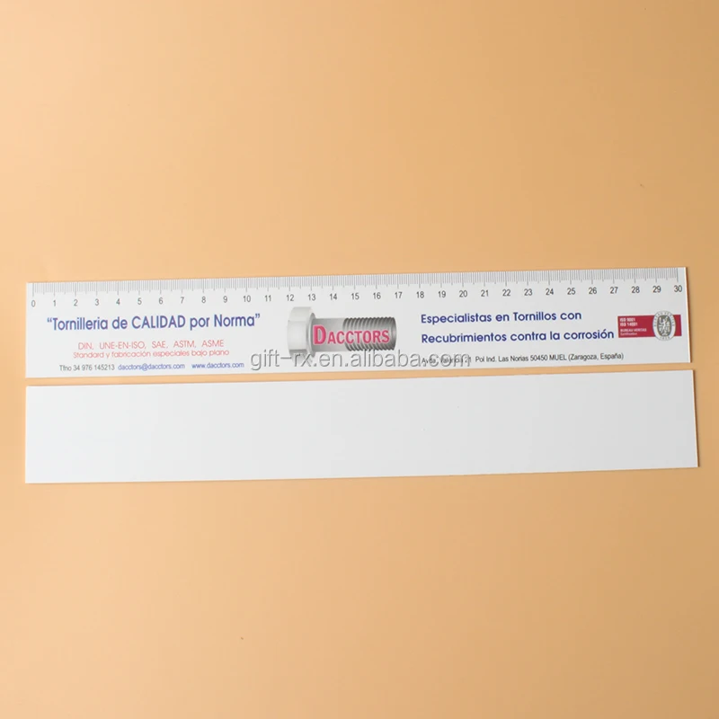 Рекламная складная пластиковая линейка 30