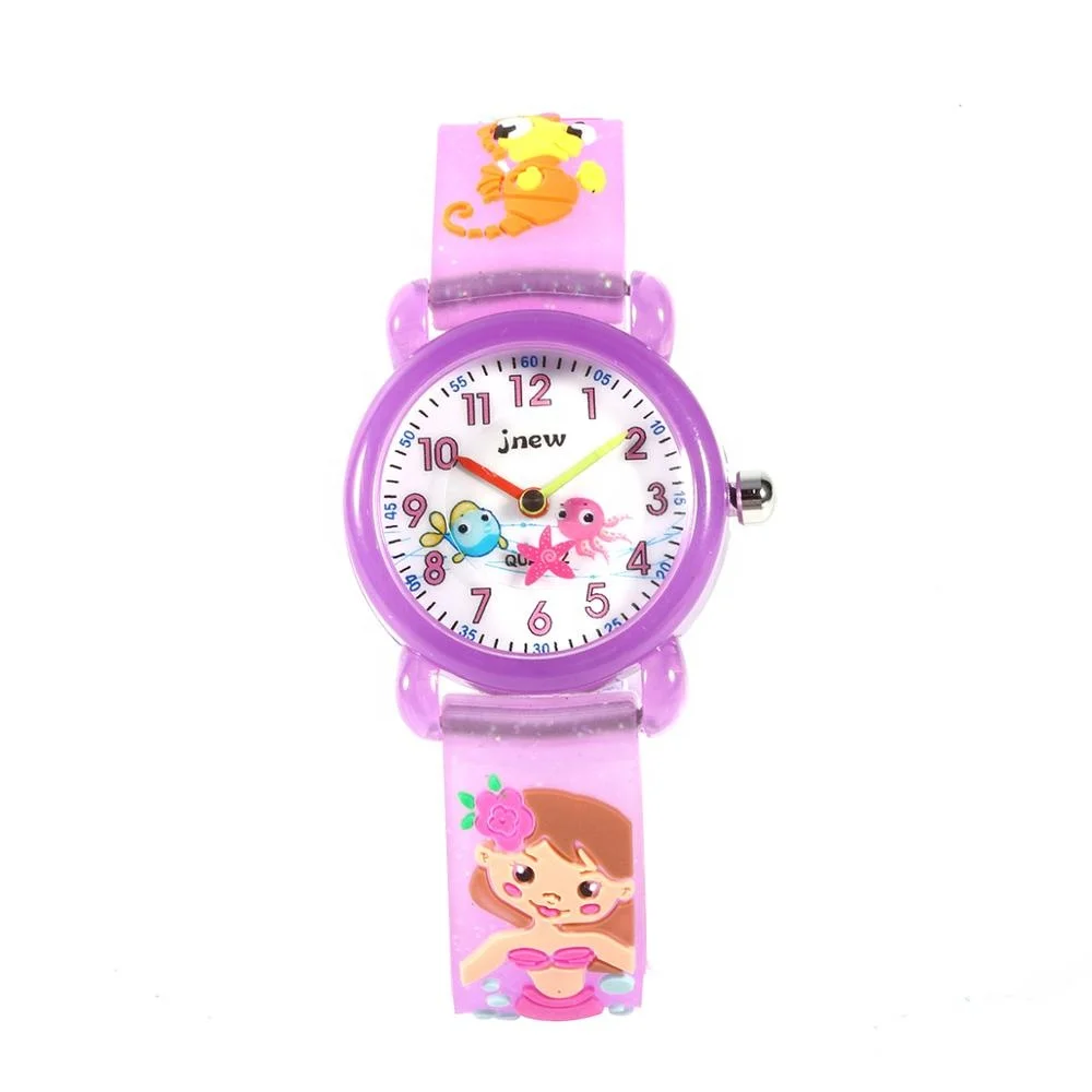 Promotional Latest Gift Color Waterproof Cute  Children Watches Small Lovely Cartoon 3d Kids Wrist quartz Watch for Girls Boys