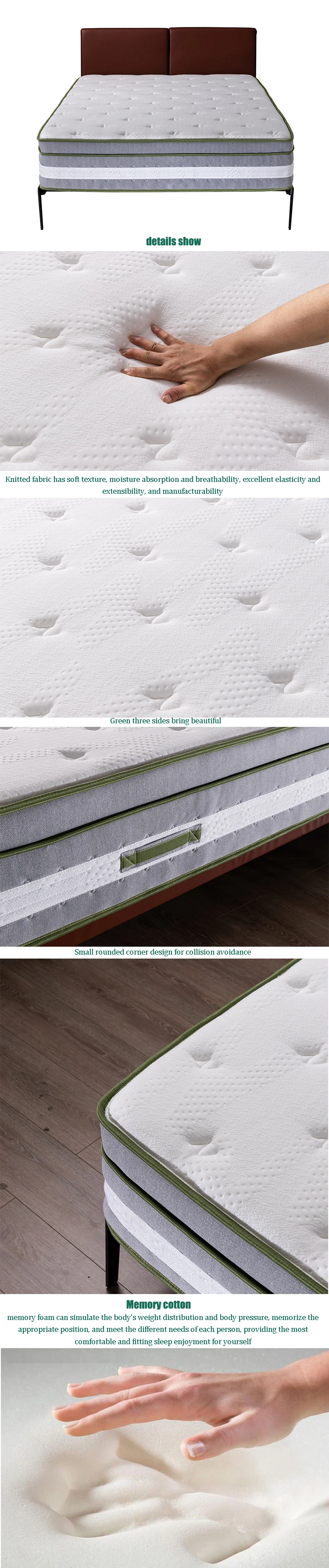 Best Price King Full Size Mattress Memory Foam Mattress Roll Up In a Box for Bed Set