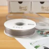 Double-sided ribbon - silver gray - 2.5cm wide, 45 yards long