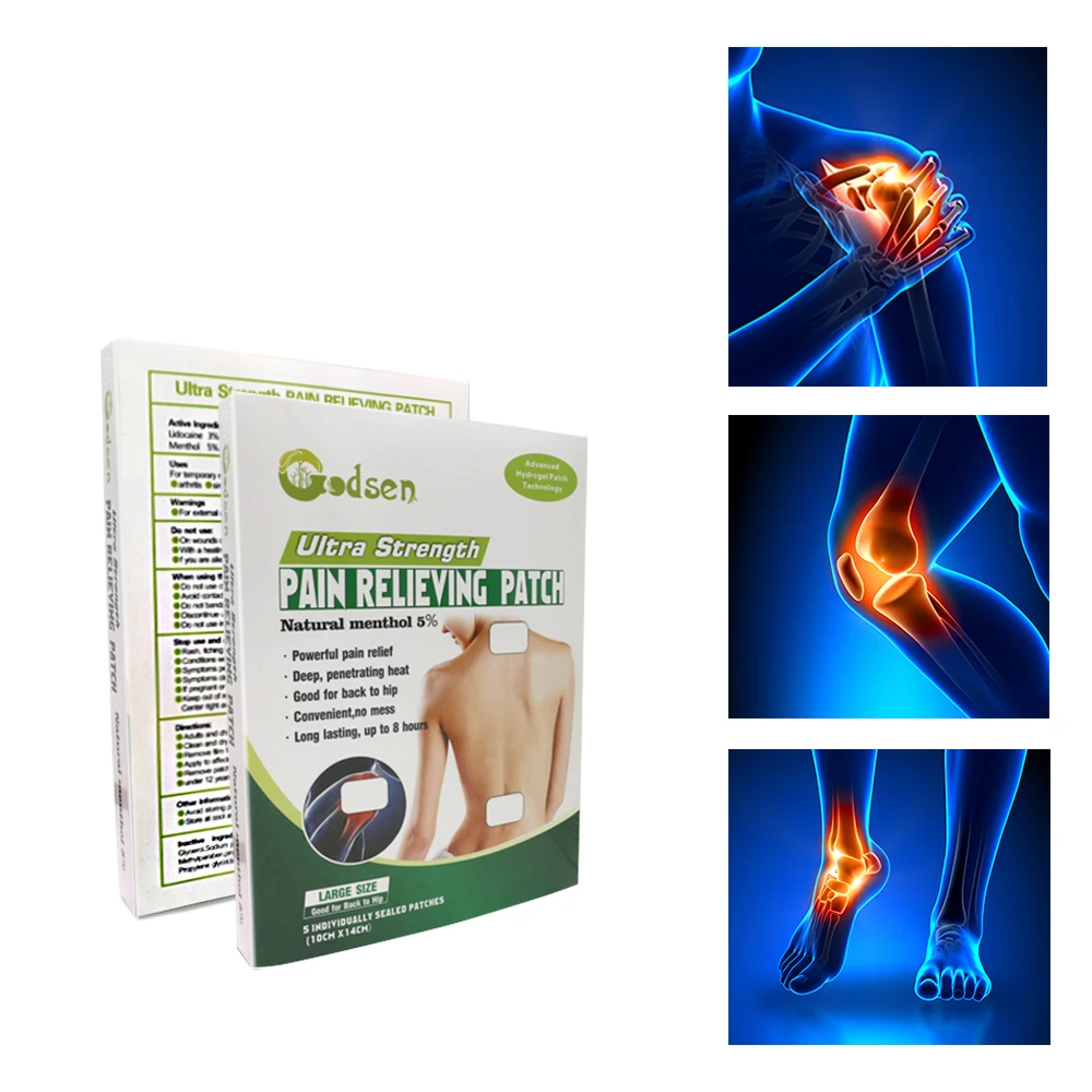 Customized Adhesive Cold Therapy Hydrogel Back Shoulder Neck Elbow Ankle Joints Pain Relief Gel Cooling Patch