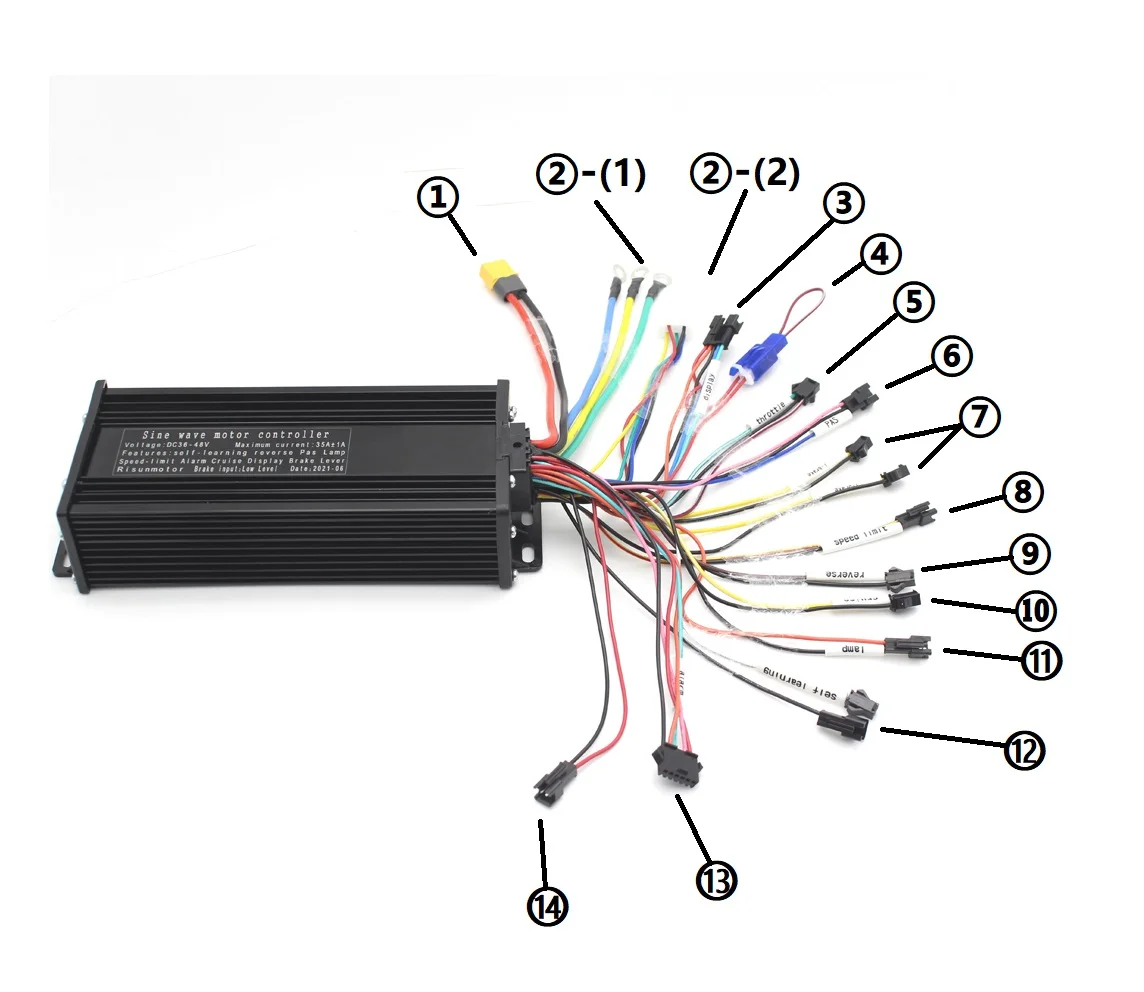 48V 52V 60В 72В 1500W-3000W 45A 3-режимный Синусоидальная волна фара для электровелосипеда в контроллер с цветной ЖК-дисплей зал или мотор