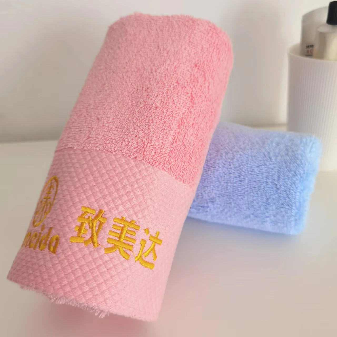 Luxury Terry Robe Egyptian Soft Fluffy White Colors Custom Printed Big