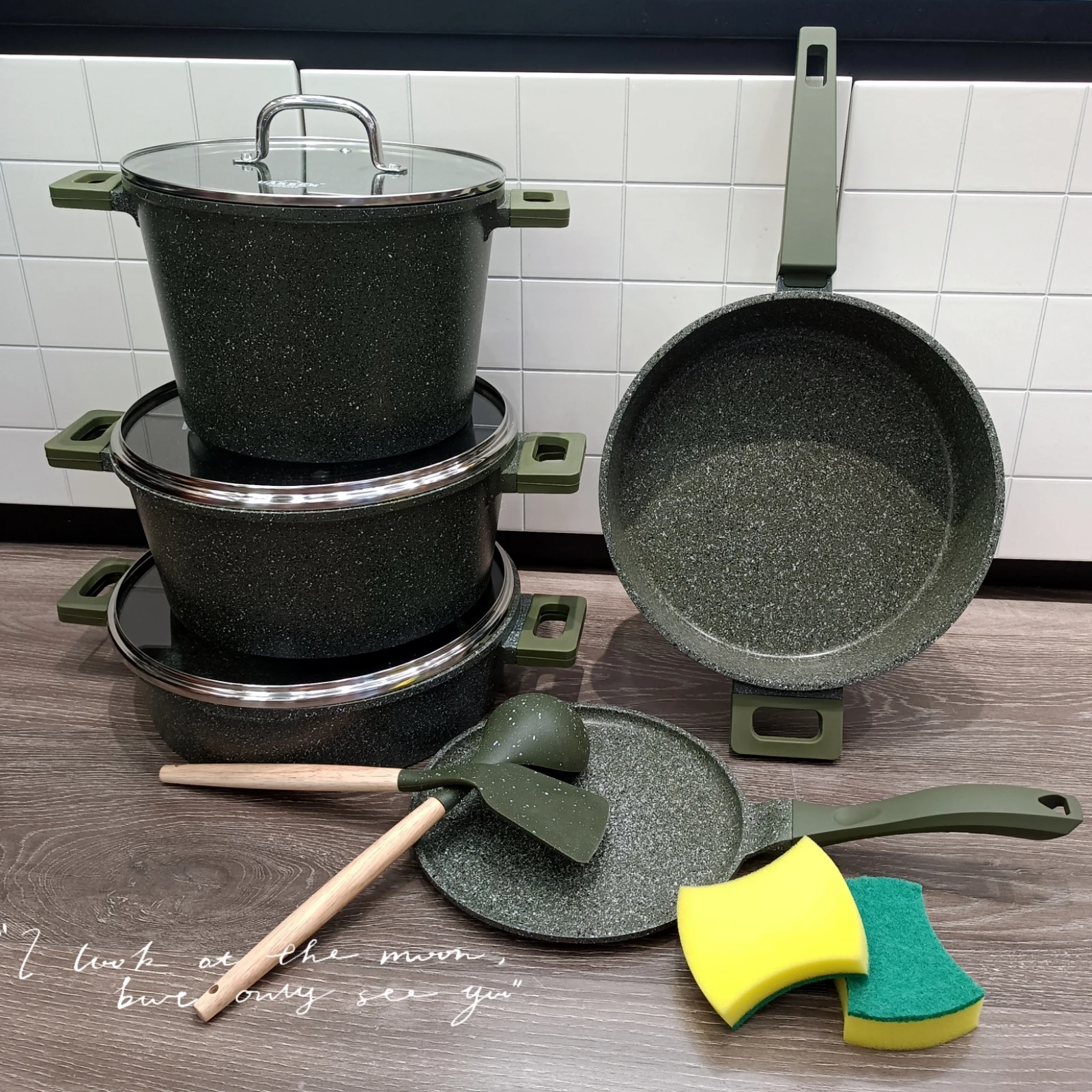 Uakeen Germany 12 Pcs Cookware Granite Sets – Nazlan Rich Trading Co.