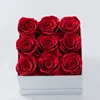 9 rose in Square box