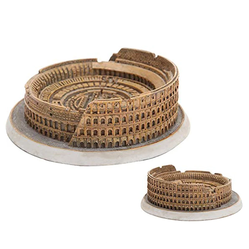 منحوتة تذكارية جمعية لمباني مشهورة ومهمة معماريًّا: نموذج مصغر لمبنى البانثيون في روما مصنوع من الراتنج