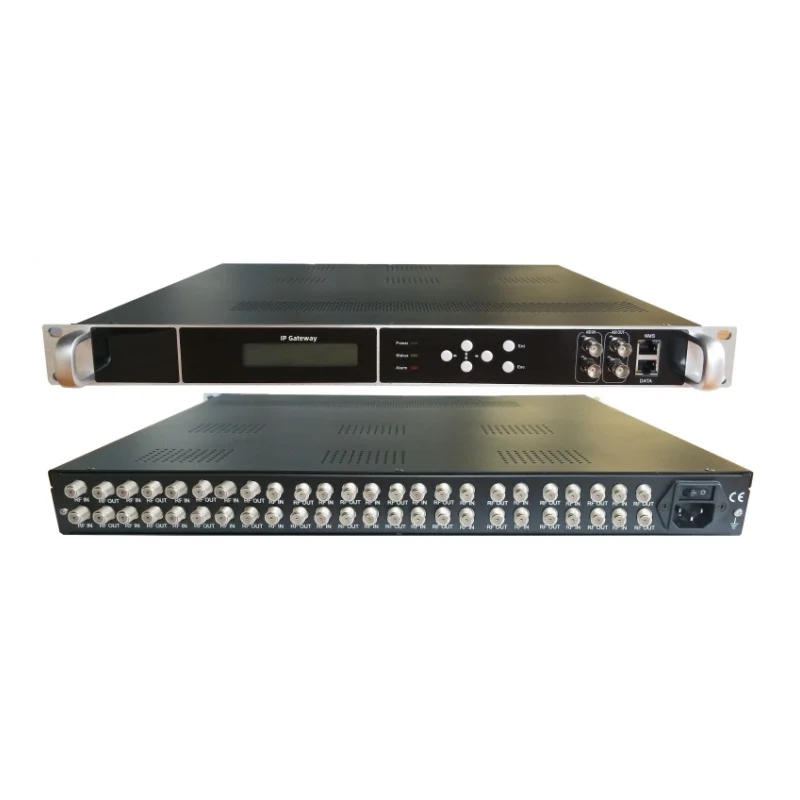 Digital IP Satellite Receiver Gateway for Iptv Systems 24-channel Tuner to IP Gateway with Biss Descrambling Function