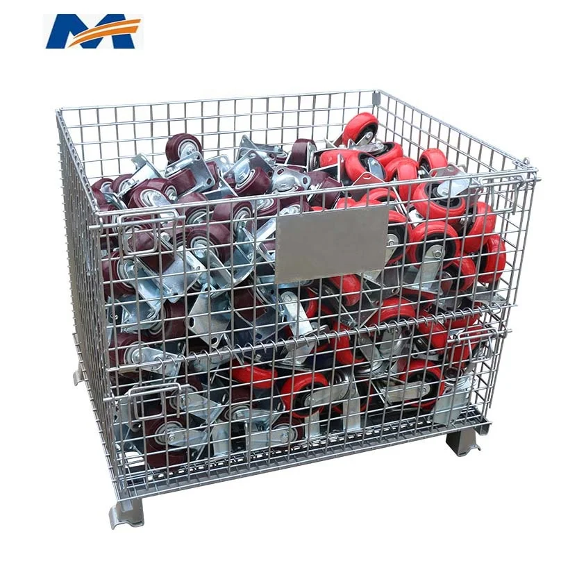 Heavy Duty Galvanized Collapsible Stacking and Folding Cargo Storage Cage