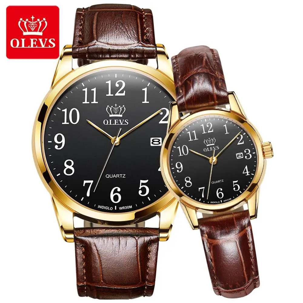 OLEVS Couple Watch Automatic Mechanical Wrist Watch Men Women Luxury  Waterproof Watches for Lovers His or Hers Watch Set Gifts - Walmart.com