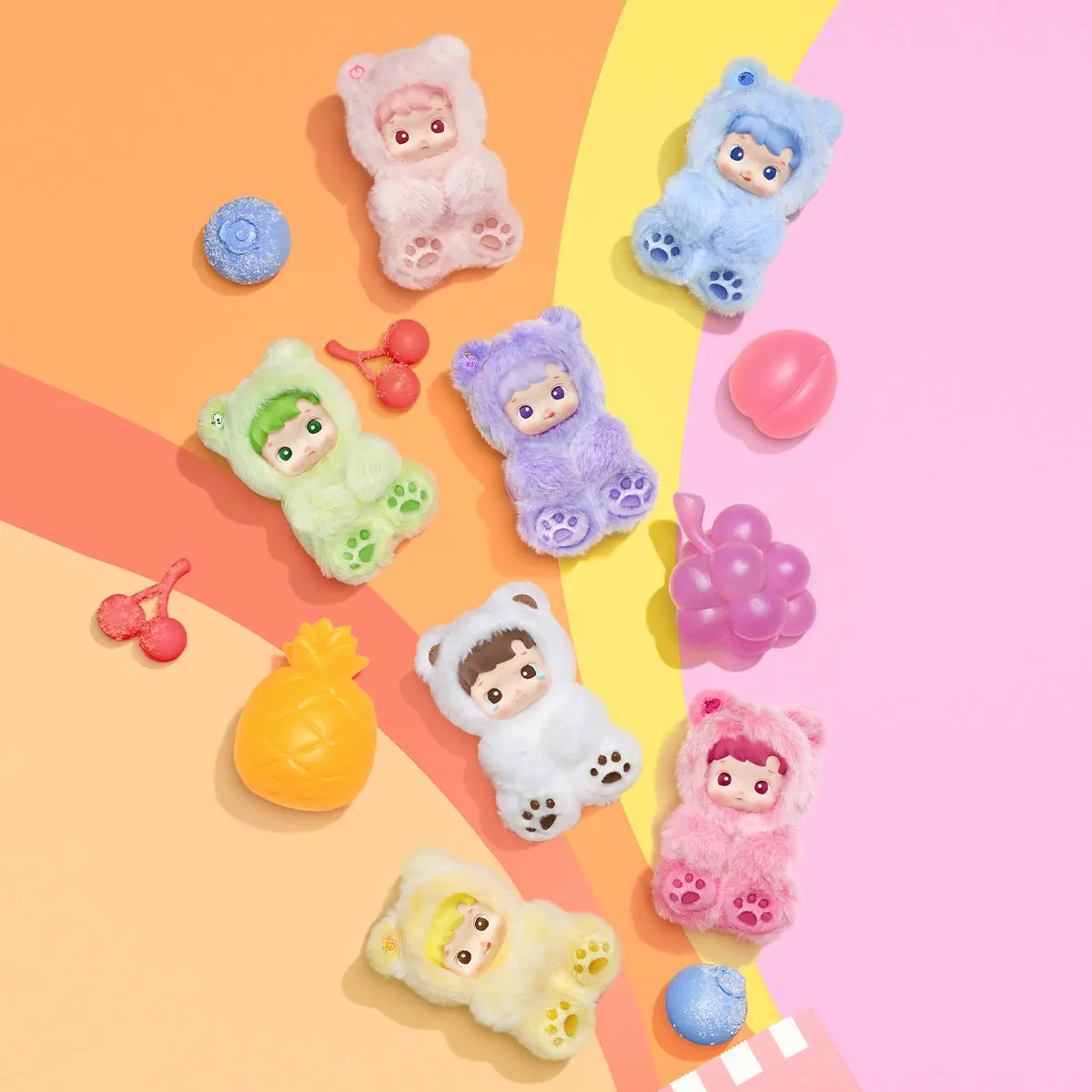 POPMART HACIPUPU Gummy Bear 3個セット POP MART HACIPUPU Gummy Bear Series-Vinyl Plush Pendant