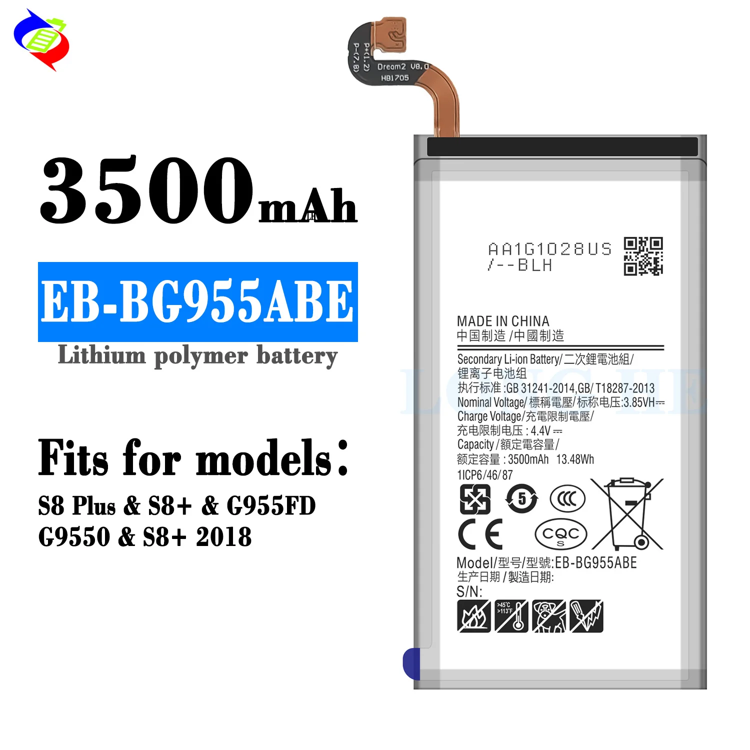 Original Replacement Battery EB-BG955ABE for Samsung S8+